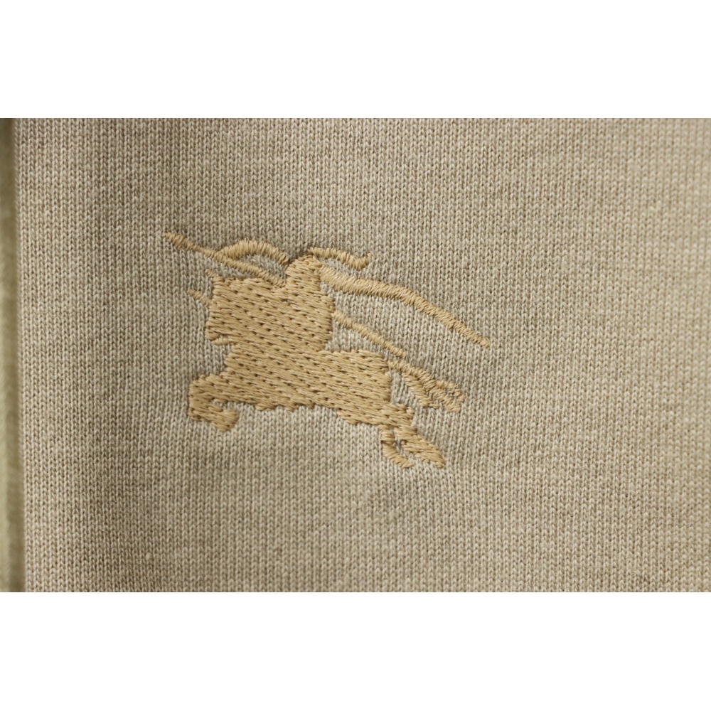 Burberry Warhorse Cross-Stitch Zippered Hooded Jacket Brown