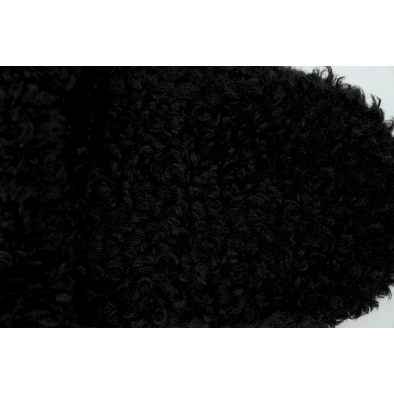 Balenciaga Cities Paris Furry Slide Black