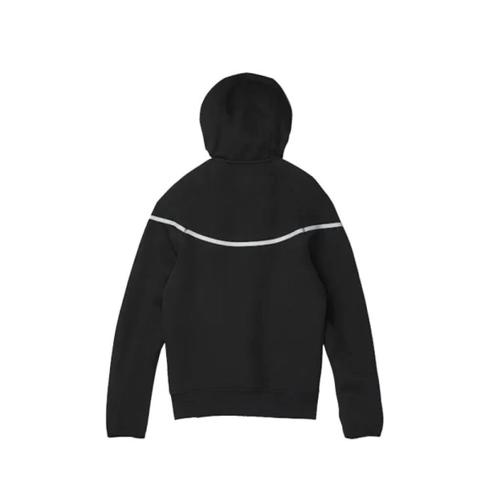 Nike Sportswear Tech Fleece Full Zip Hoodie & Joggers Reflective Details Set Black Bemis Silver