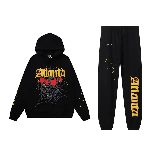 Sp5der Atlanta Hoodie & Sweatpant Set Black
