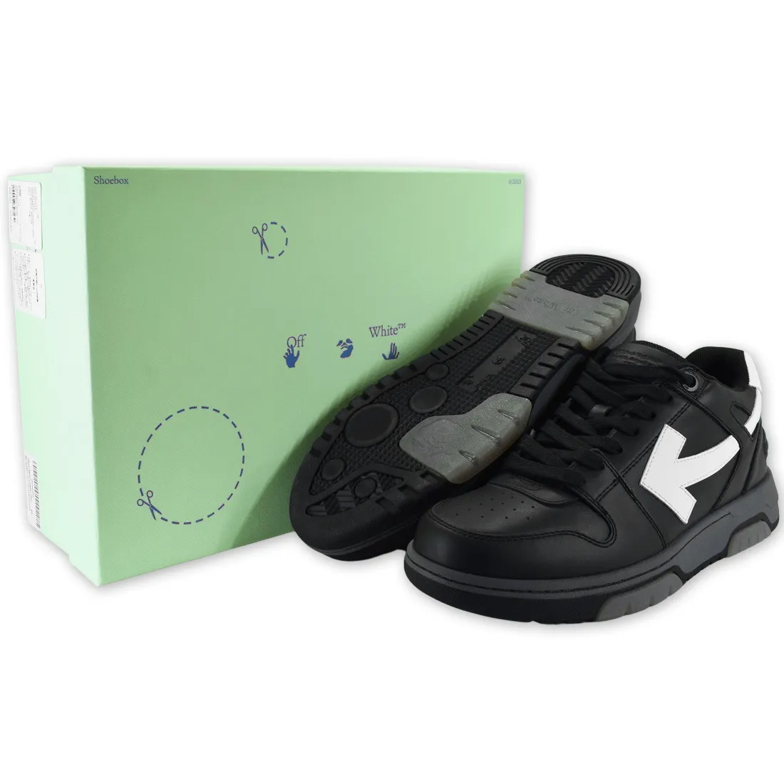 PK God Batch OFF-WHITE Out Of Office OOO Low Black White OMIA189C99LEA0191001