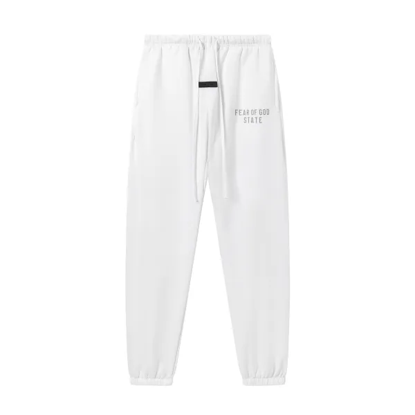 Fear of God Essentials Fleece Hoodie & Sweatpant Set FG318#948 White