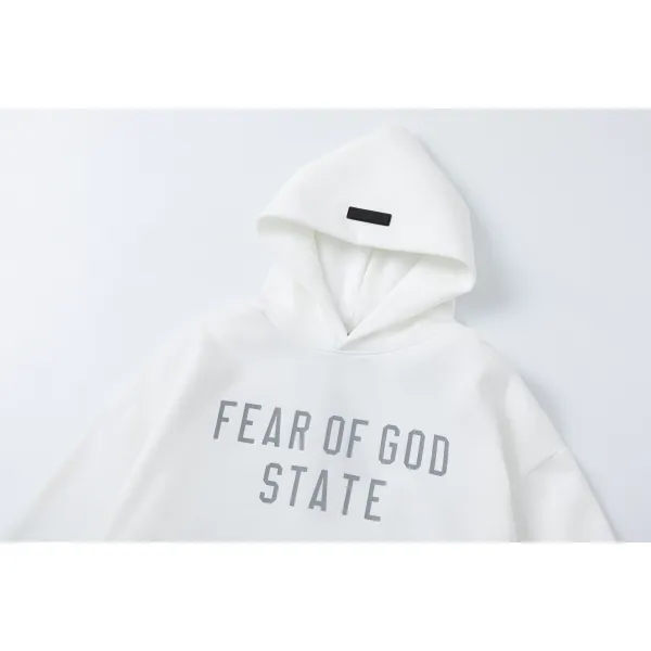 Fear of God Essentials Fleece Hoodie & Sweatpant Set FG318#948 White