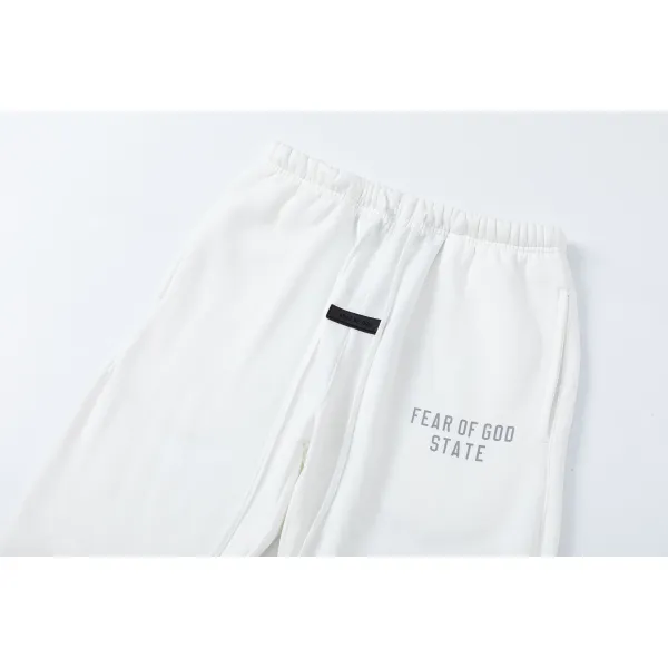 Fear of God Essentials Fleece Hoodie & Sweatpant Set FG318#948 White
