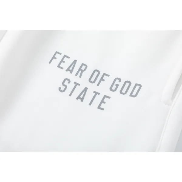 Fear of God Essentials Fleece Hoodie & Sweatpant Set FG318#948 White