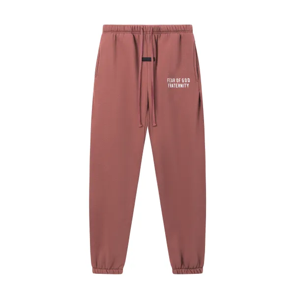 Fear of God Essentials Heavy Fleece Hoodie & Sweatpant Set FG319#947 Claret Red