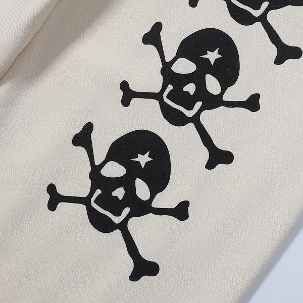 Hellstar If You Dont Like Us Beat Us Hoodie & Sweatpants Set #2222-2322 Apricot