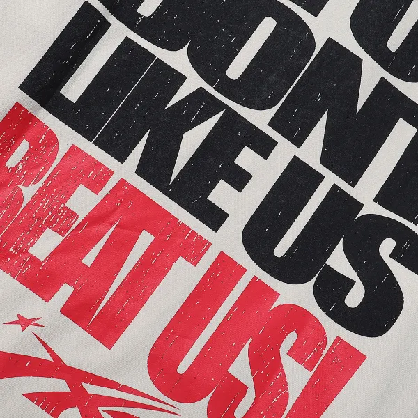 Hellstar If You Dont Like Us Beat Us Hoodie & Sweatpants Set #2222-2322 Apricot