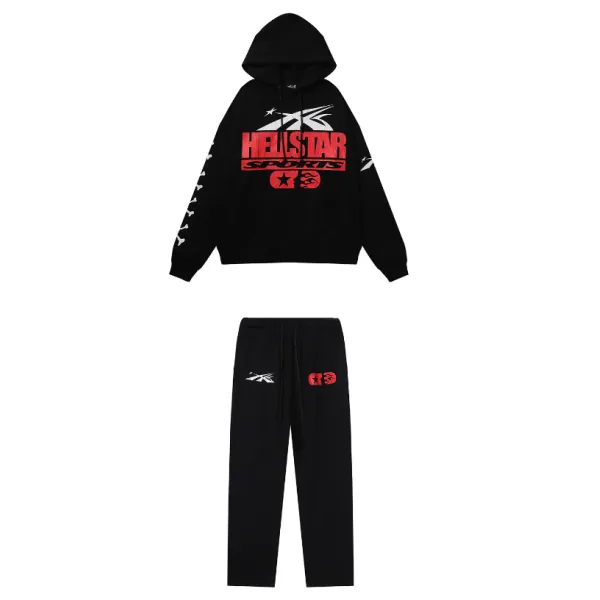 Hellstar If You Dont Like Us Beat Us Hoodie & Sweatpants Set #2222-2322 Black