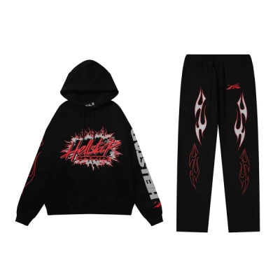 Hellstar Sports Future Flame Hoodie & Sweatpants Set #2220-2320 Black 01