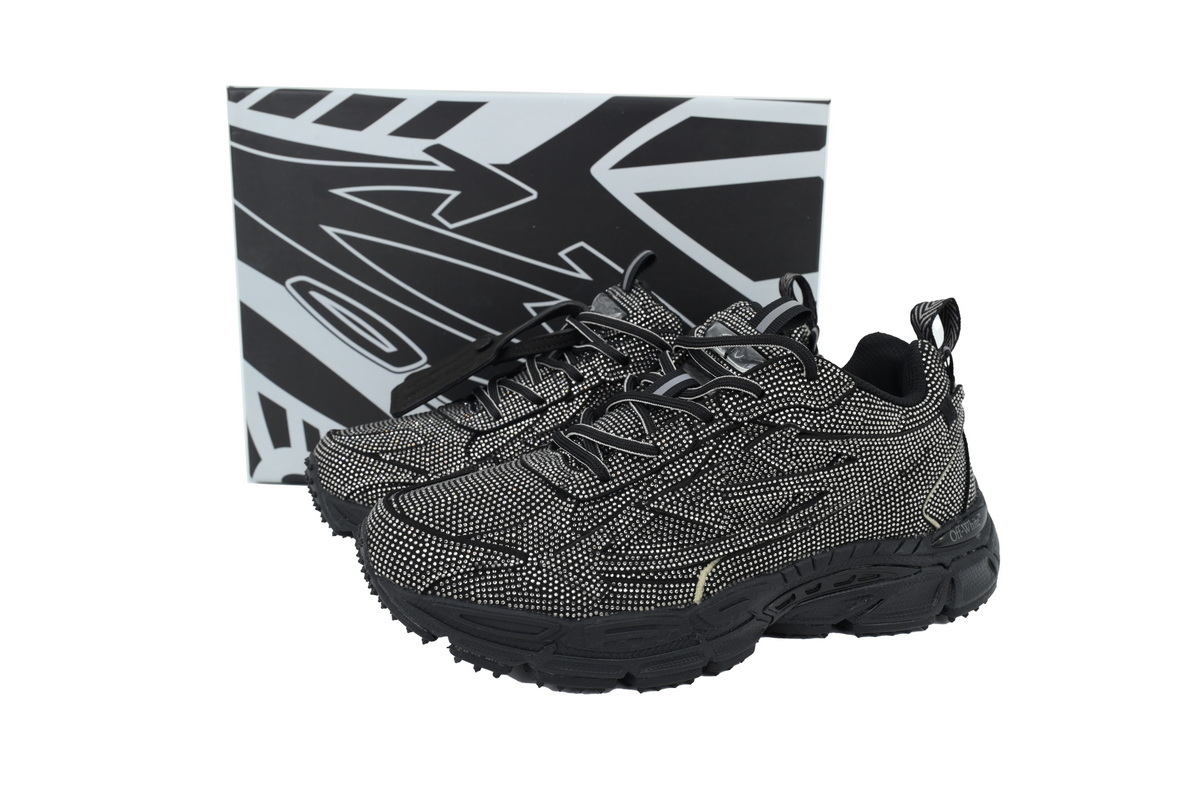 Off White Be Right Back Sneakers Black Glitter OMIA189S21 LEA004 1001