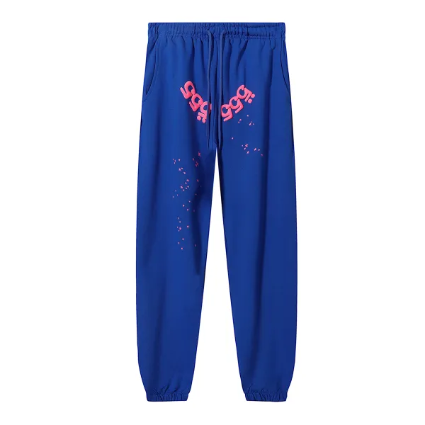 Sp5der Angel Number Hoodie & Sweatpant Set Blue