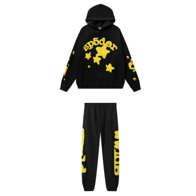Sp5der Beluga Hoodie & Sweatpant Set Black 01