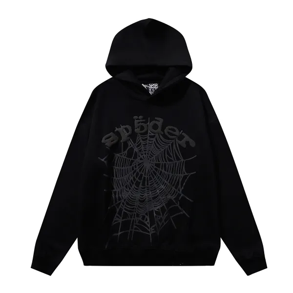 Sp5der Phantom Web Hoodie & Sweatpant Set Black