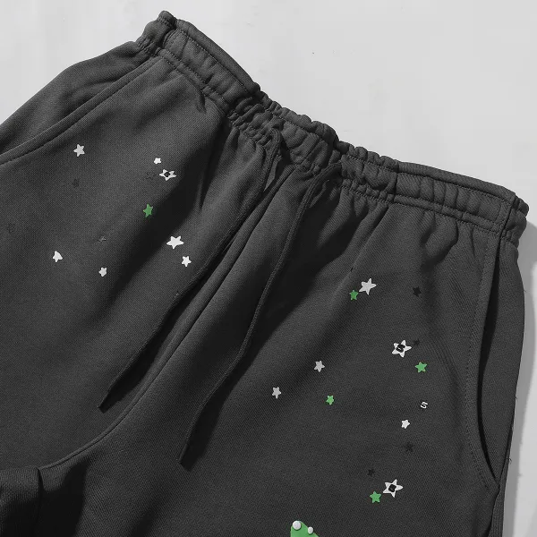 Sp5der Punk V2 Hoodie & Sweatpant Set Slate Grey