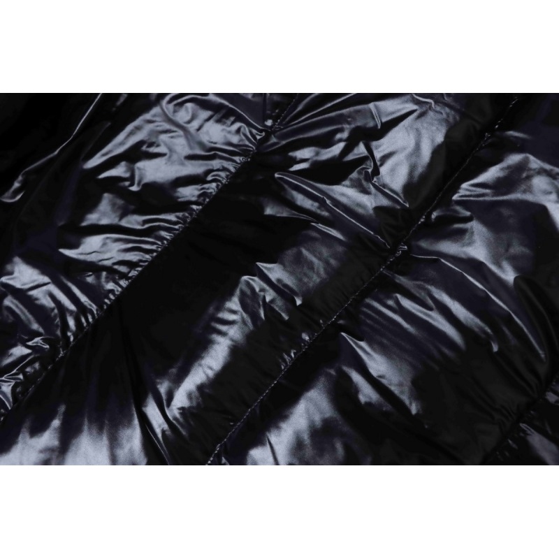  Moncler Black-Gray Madeira Hooded Short Down Jacket