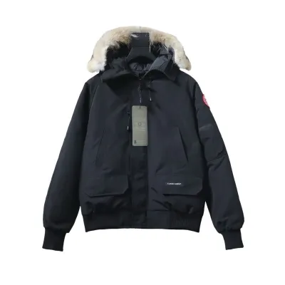 【TOP Version】Canada Goose Chilliwack Bomber Jacket Short Down Jacket PBI Black 01