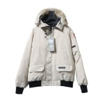 Canada Goose Chilliwack Bomber Jacket Short Down Jacket PBI White