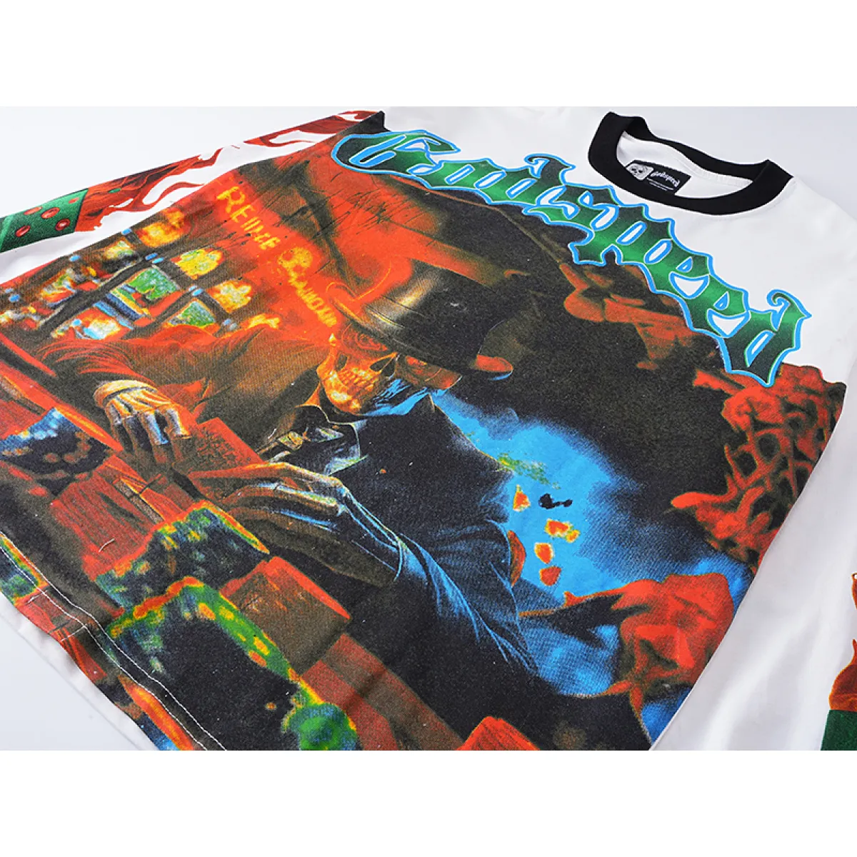 Godspeed Life’s A Gamble Long Sleeve T-shirt #3099 White/Apricot