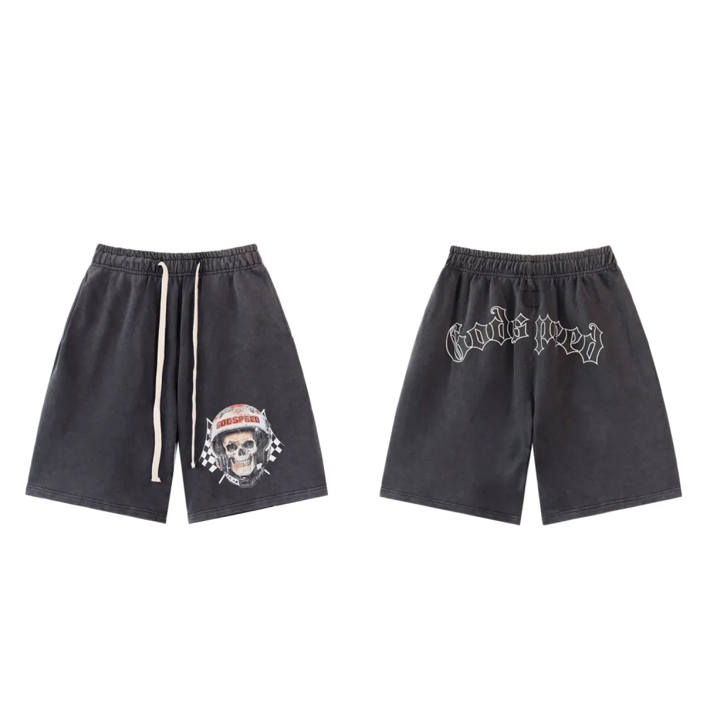 Godspeed Sweat Shorts #8679 Black/Blue