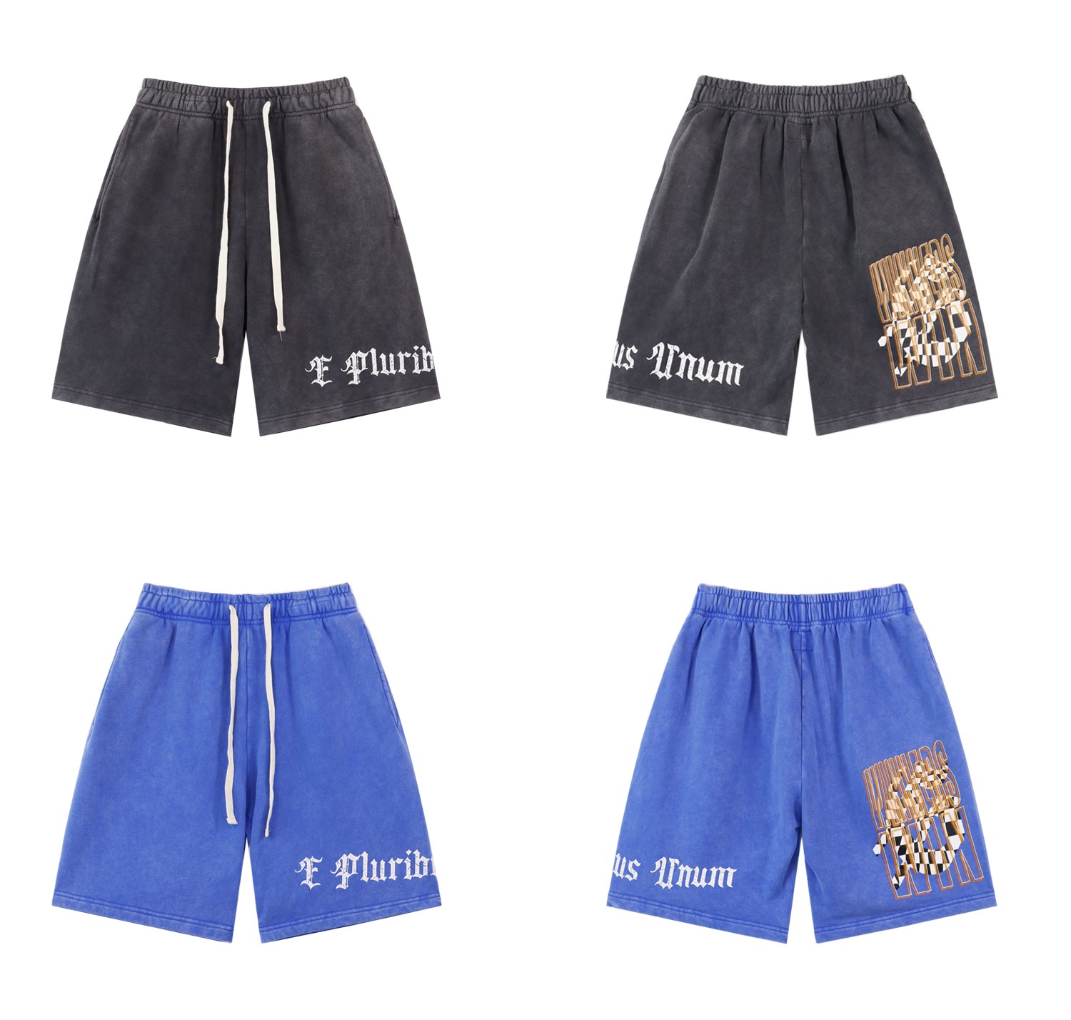 Godspeed Sweat Shorts #8771 Black/Blue