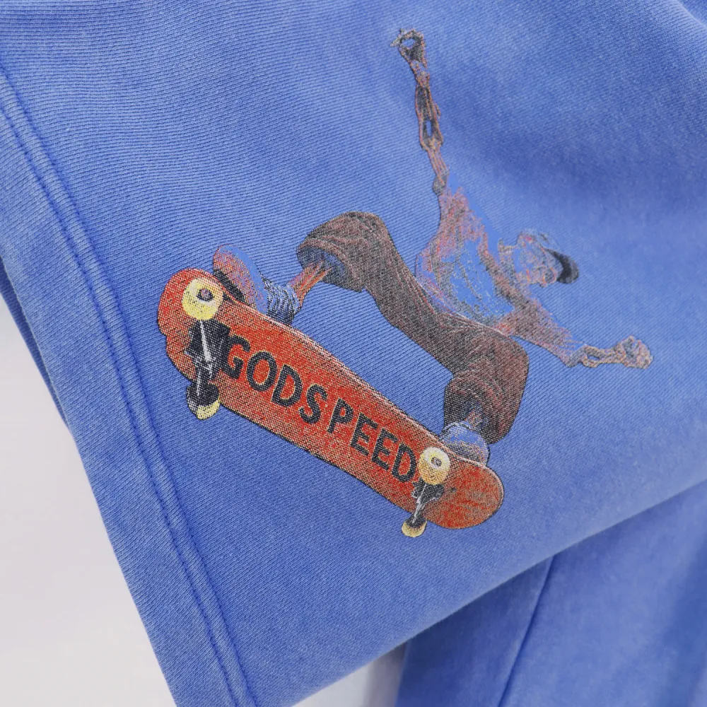 Godspeed Sweat Shorts #8773 Black/Blue