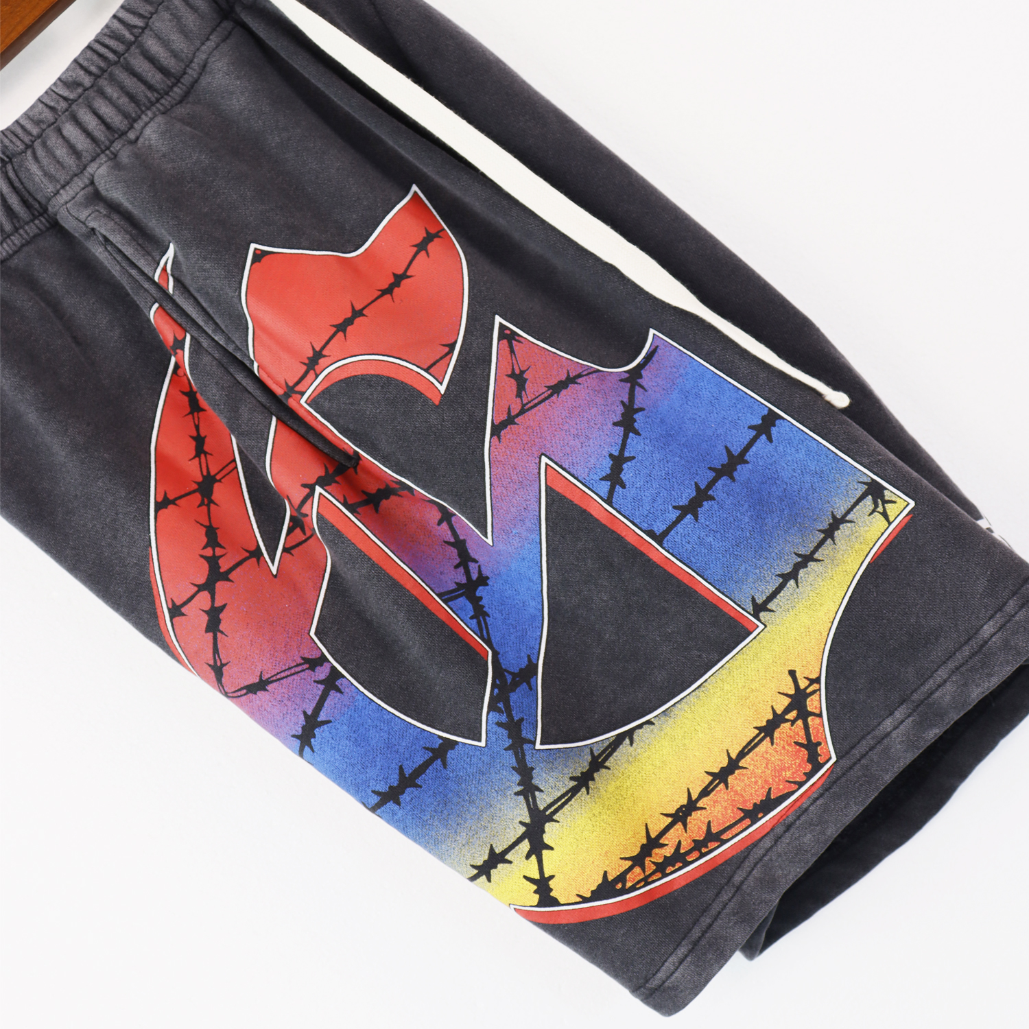 Godspeed Sweat Shorts #8775 Black/Blue/Pink