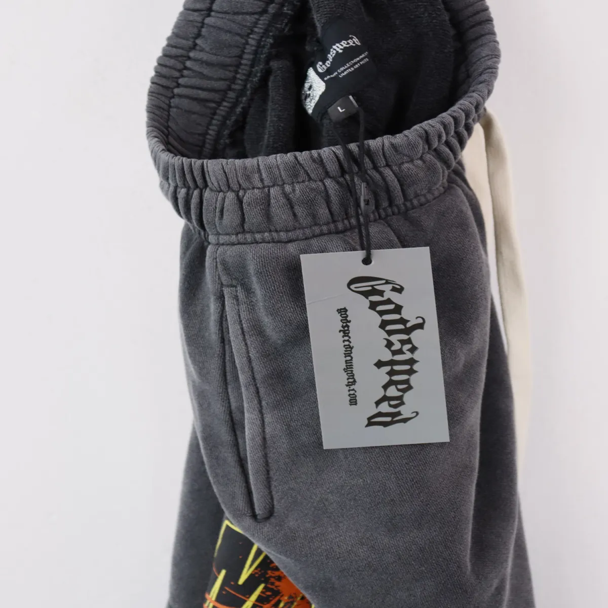 Godspeed Sweat Shorts #8780 Black/Blue