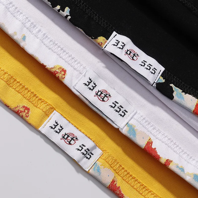 Godspeed Beach Skeleton Surfboard T-Shirt #7073 Yellow/Black/White