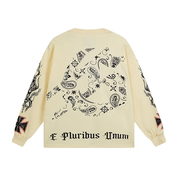 Godspeed Hollywood Thermal Long Sleeve T-shirt #3107 White/Apricot