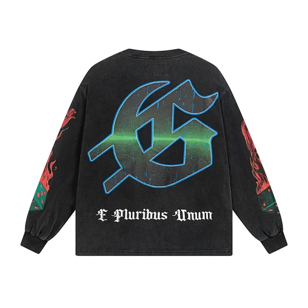 Godspeed Life's A Gamble Long Sleeve T-Shirt #1099 Black Wash