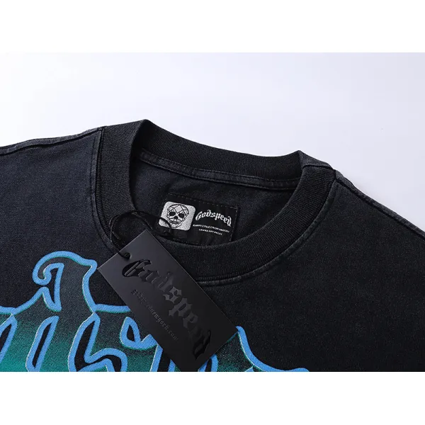 Godspeed Life's A Gamble T-shirt #1013 Black Wash