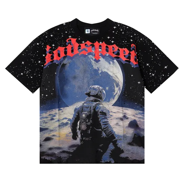 Godspeed No Looking Back T-Shirt #7072 Black Red/Apricot/Black Yellow