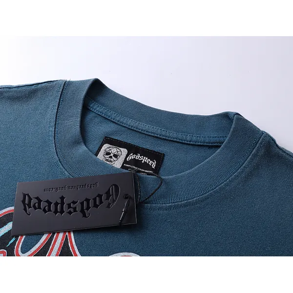 Godspeed Pit Stop L/S Thermal T-shirt #1101 Black/Blue Wash