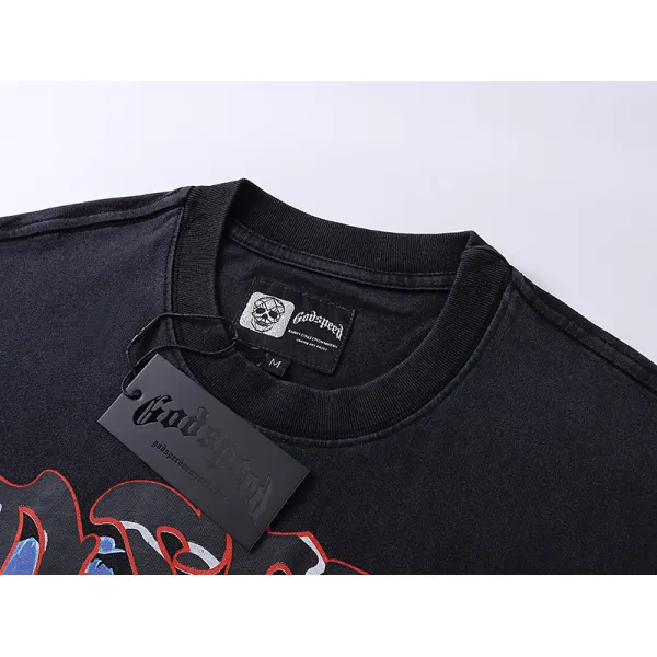 Godspeed Racer Goldie T-shirt #1012 Black Wash