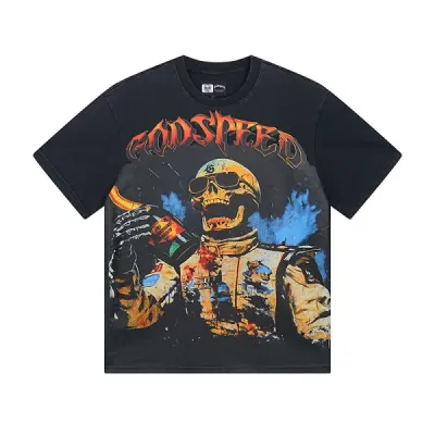 Godspeed Victory Toast T-shirt #1016 Black Wash 01