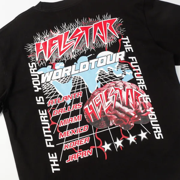 Hellstar ‘Brain’ Long-Sleeve T-Shirt D3236 Black/White