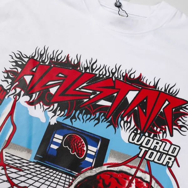 Hellstar ‘Brain’ Long-Sleeve T-Shirt D3236 Black/White