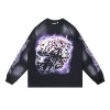 Hellstar 'Powered By The Star' Long-Sleeve T-Shirt #651 Black Purple
