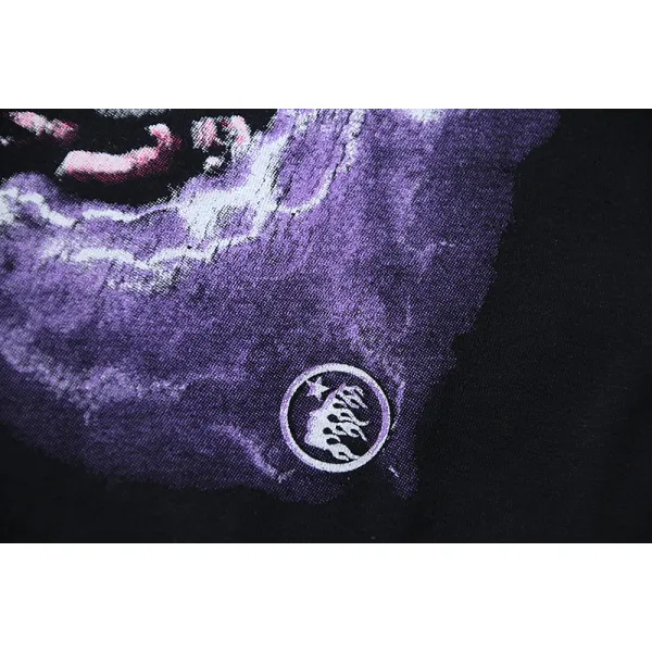Hellstar 'Powered By The Star' Long-Sleeve T-Shirt #651 Black Purple
