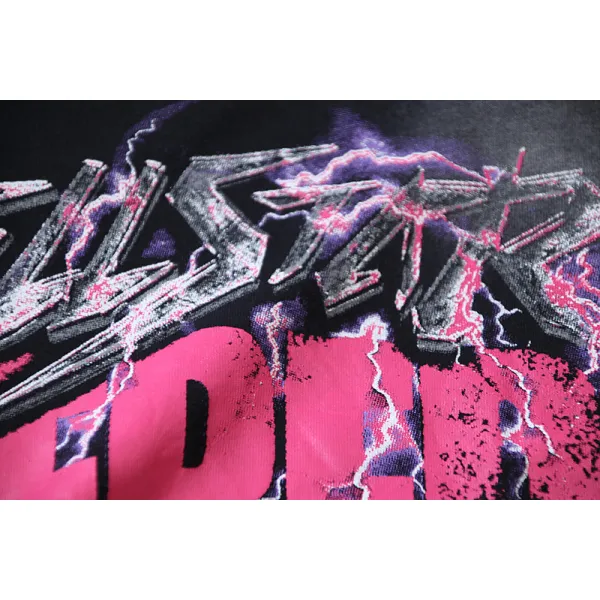 Hellstar 'Powered By The Star' Long-Sleeve T-Shirt #651 Black Purple