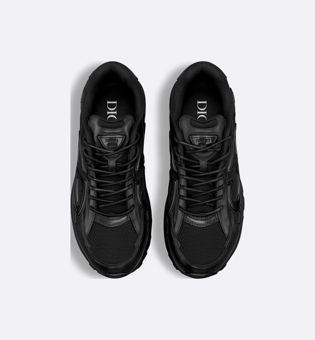 B30 Countdown Sneaker Black Smooth Calfskin and Black Technical Mesh 3SN279AAD_H900