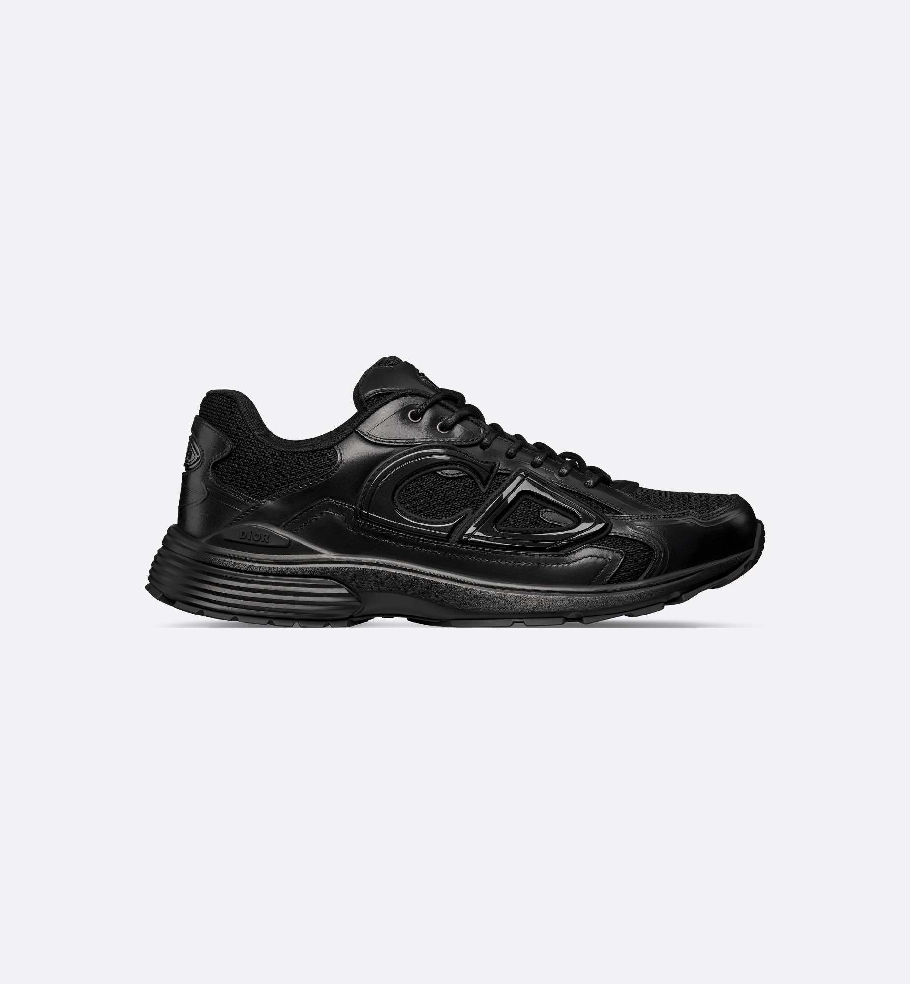 B30 Countdown Sneaker Black Smooth Calfskin and Black Technical Mesh 3SN279AAD_H900