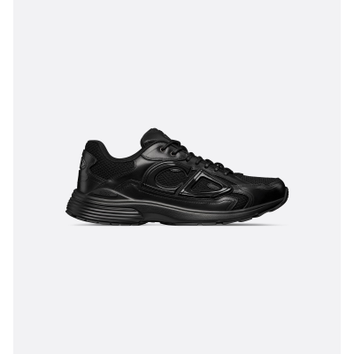 B30 Countdown Sneaker Black Smooth Calfskin and Black Technical Mesh 3SN279AAD_H900 02