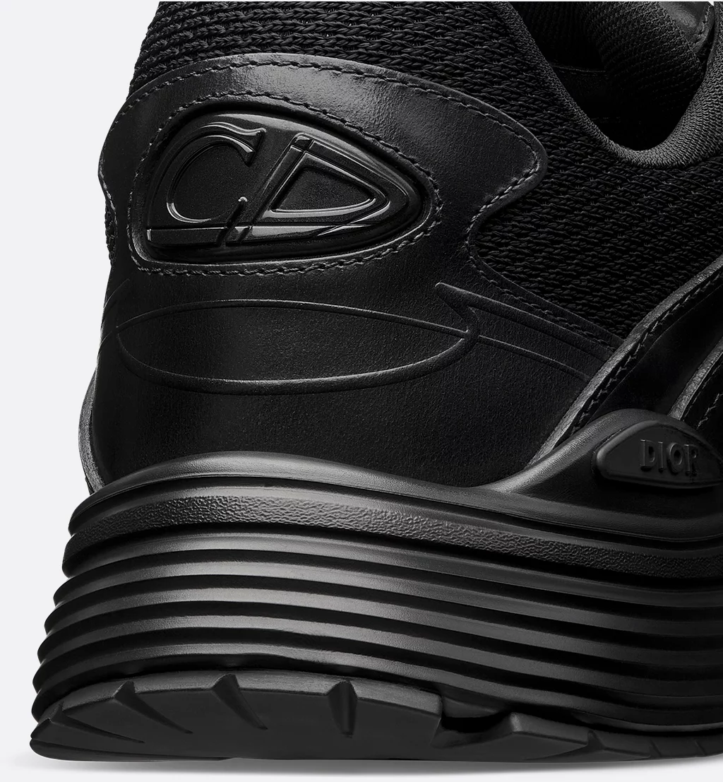 B30 Countdown Sneaker Black Smooth Calfskin and Black Technical Mesh 3SN279AAD_H900