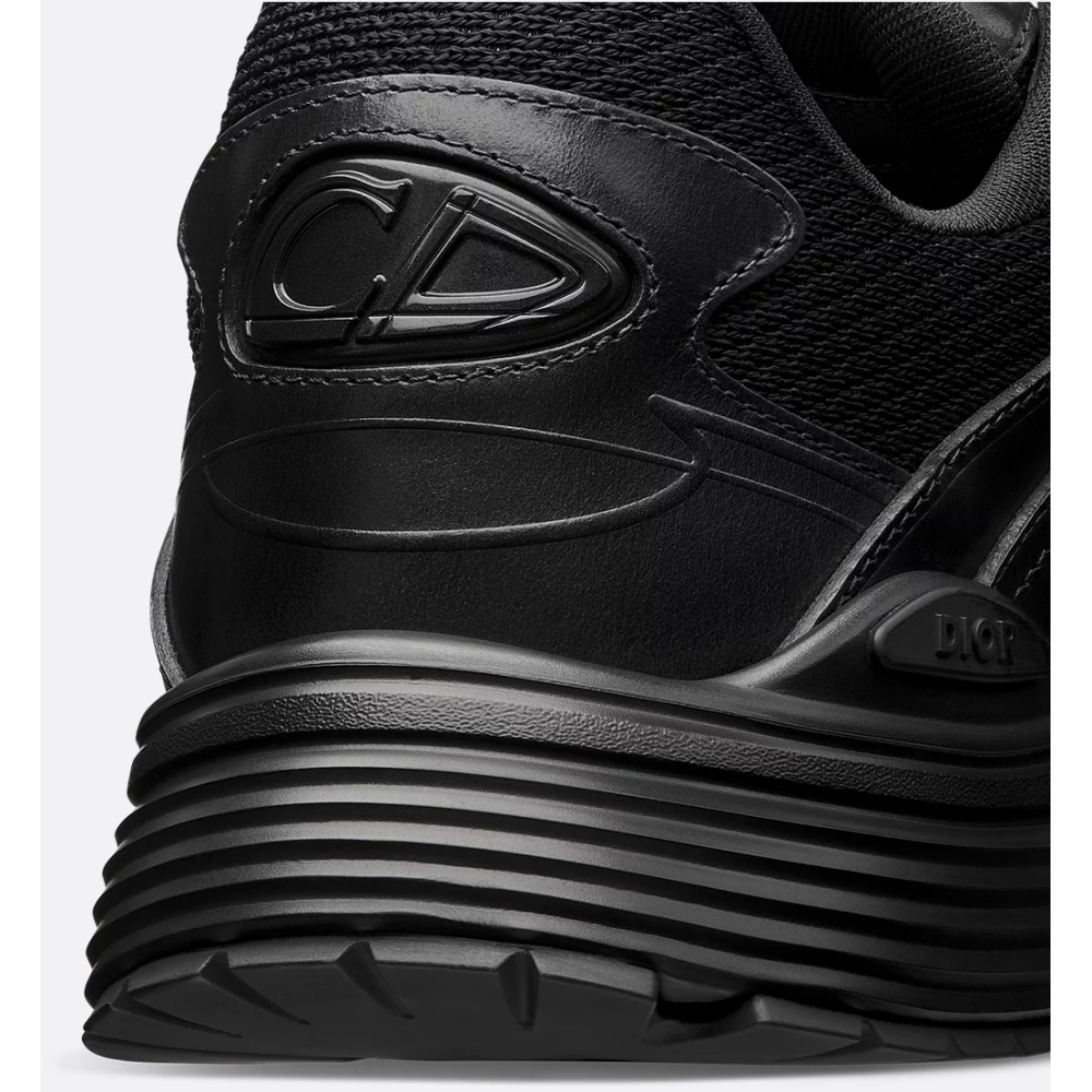B30 Countdown Sneaker Black Smooth Calfskin and Black Technical Mesh 3SN279AAD_H900
