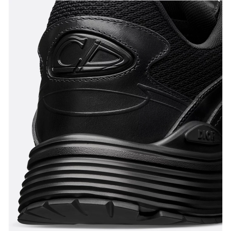 B30 Countdown Sneaker Black Smooth Calfskin and Black Technical Mesh 3SN279AAD_H900