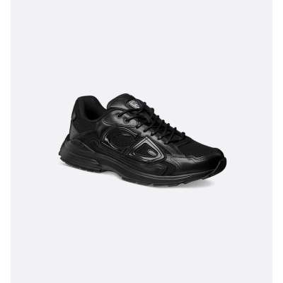 B30 Countdown Sneaker Black Smooth Calfskin and Black Technical Mesh 3SN279AAD_H900 01