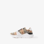 Burberry Check, Suede and Leather Sneakers