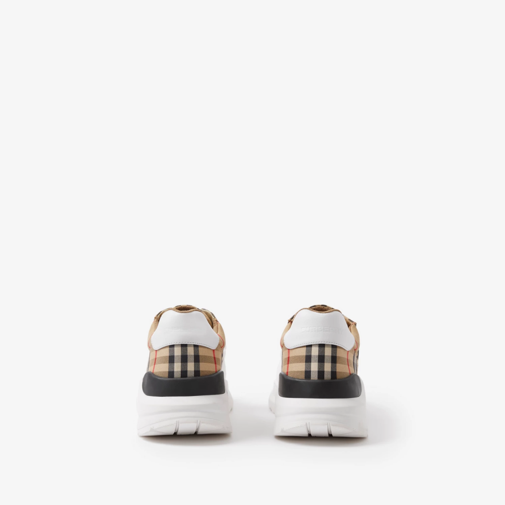 Burberry Check, Suede and Leather Sneakers